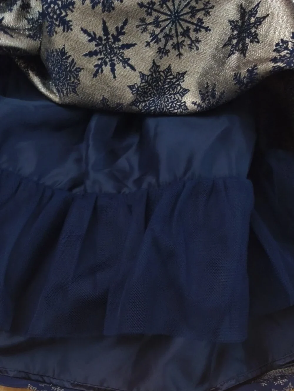 Gymboree Sleeveless Navy & Silver Snowflake Holiday Dress Size 10 NWOT